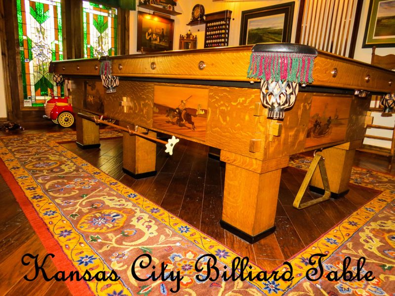 Antique Kansas City Billiard Table Vintage Cues for You