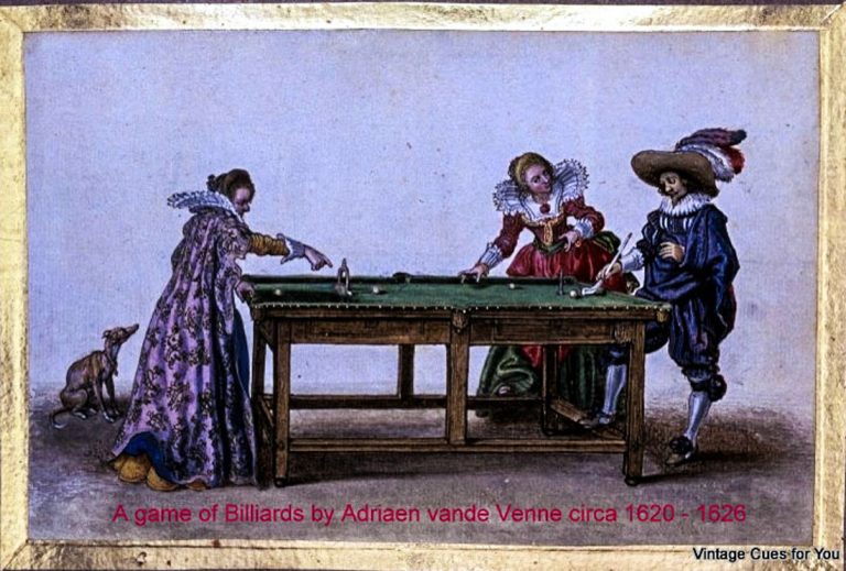 Billiards in Art Vintage Cues for You